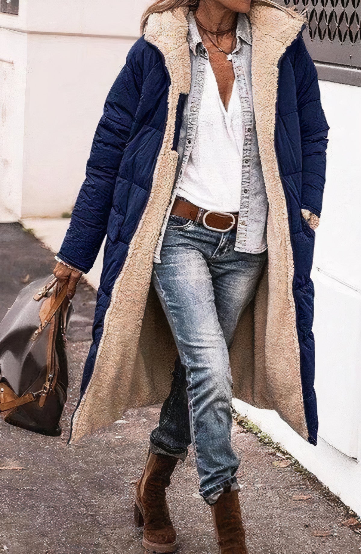 Riny Wende-Fleecejacke - Lang