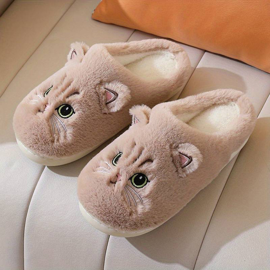 Krohn-e | Weiche Damen Katzen Hausschuhe