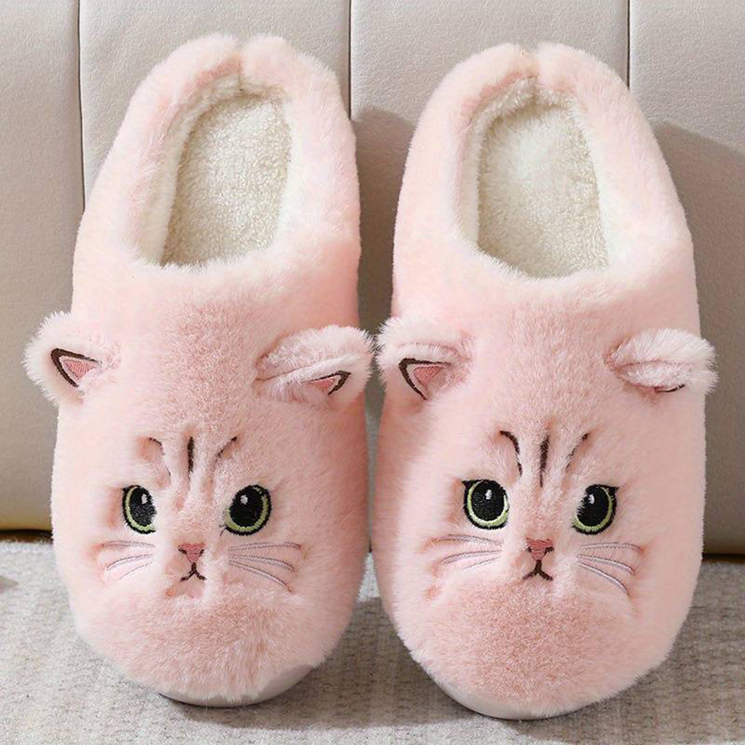 Krohn-e | Weiche Damen Katzen Hausschuhe