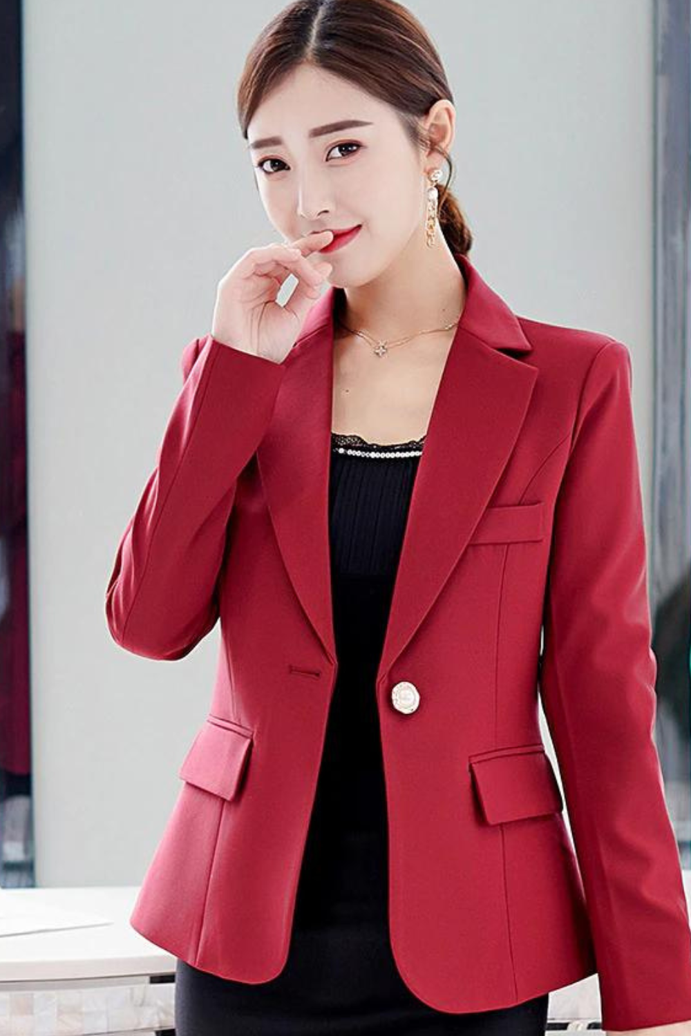 Elegantes Blazer-Mantel mit Revers