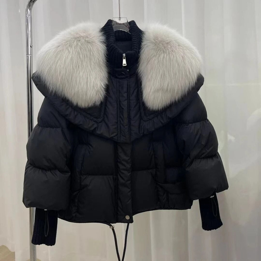 Raiza Daunenjacke mit Fellbesatz