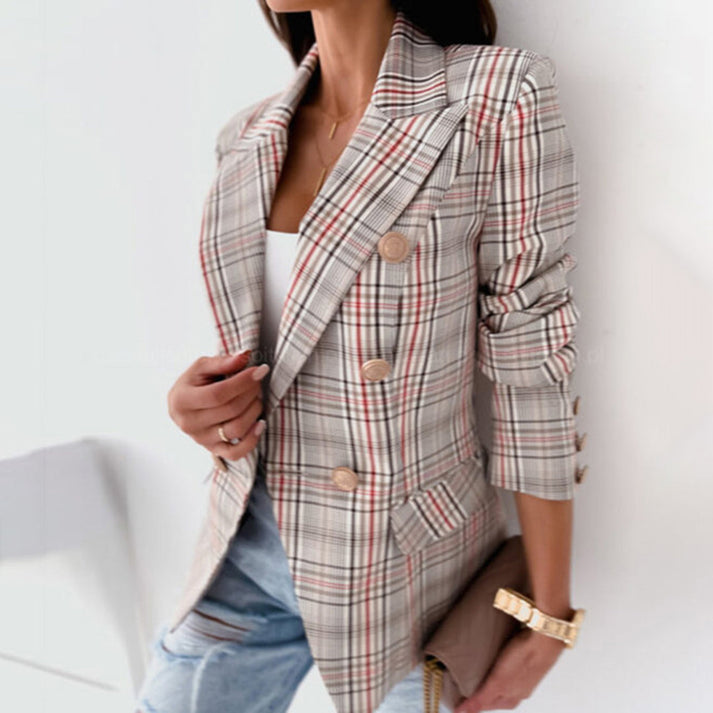 Edler Damen-Blazer mit reversiblem Karomuster von Royce