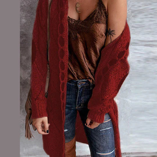 Krohn-e | Modische Strickjacke mit Kapuze