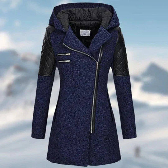 Krohn-e | Langer Damen-Wintermantel mit Kapuze