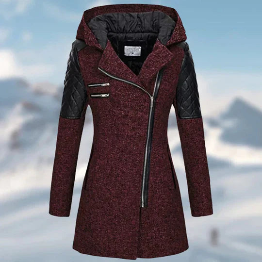 Krohn-e | Langer Damen-Wintermantel mit Kapuze