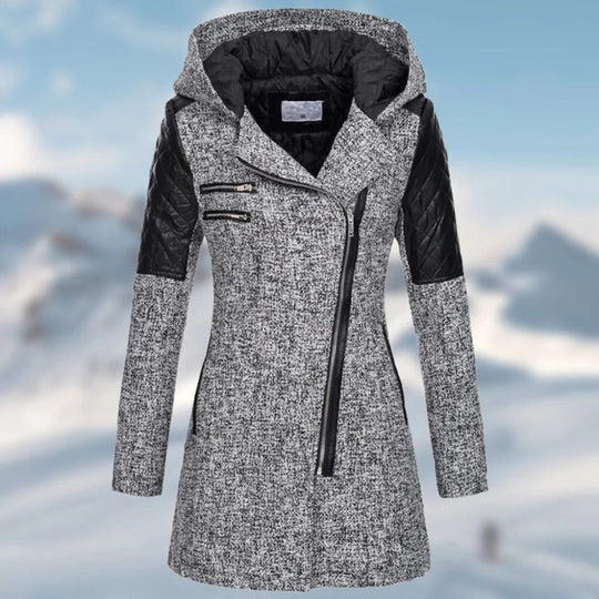 Krohn-e | Langer Damen-Wintermantel mit Kapuze
