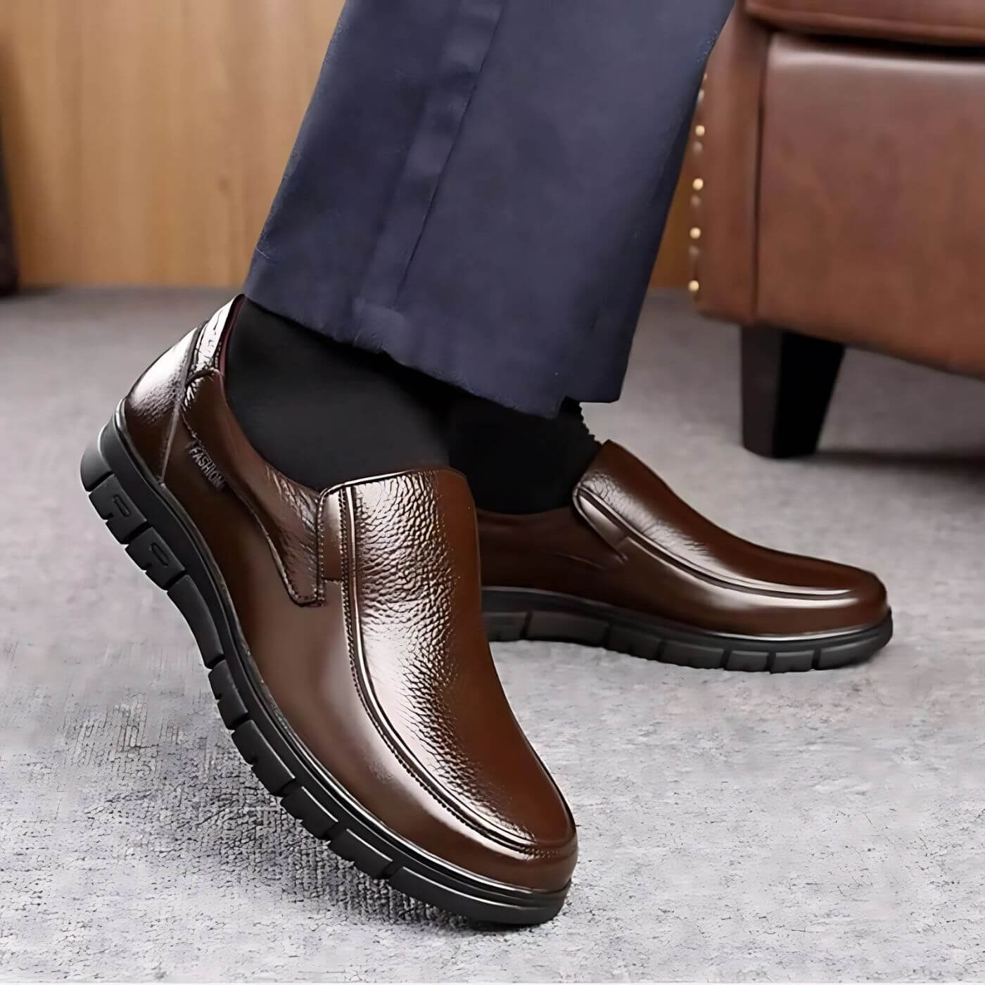 KROHN-E Damen Slip-On Schuhe bequem ergonomisch rutschfest Alltag