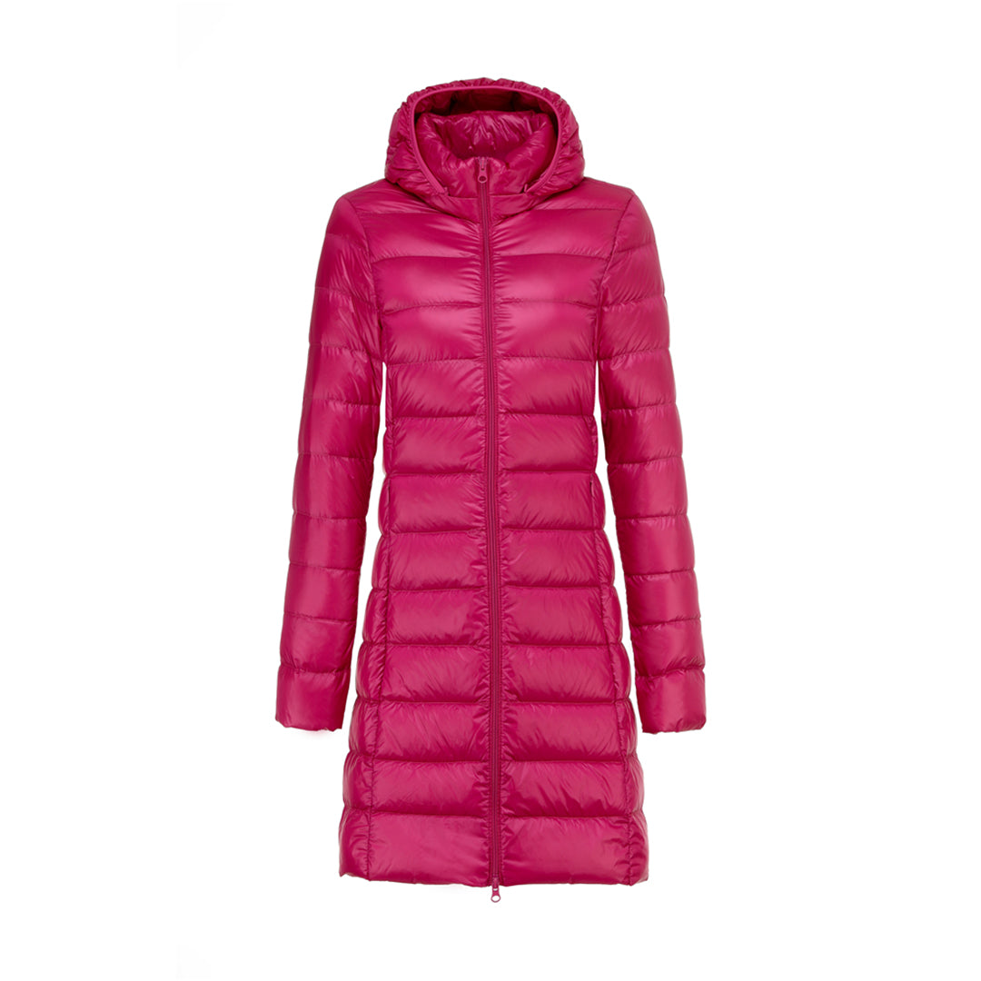Krohn-e | Steppjacke mit Kapuze für Damen - Lang