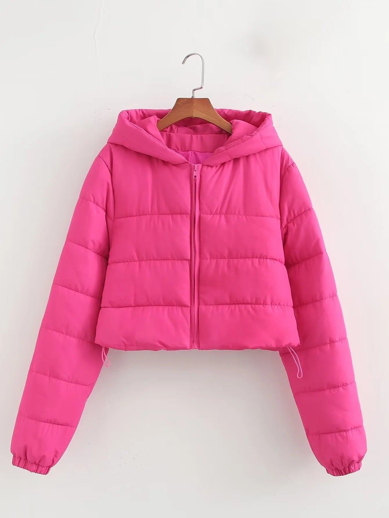 Krohn-e | Kapuzen Cropped Slim Winterjacke