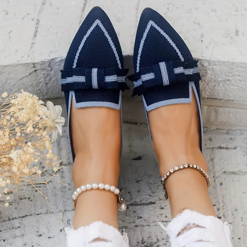 Franka: Geflochtene flache Schuhe im Design-Look