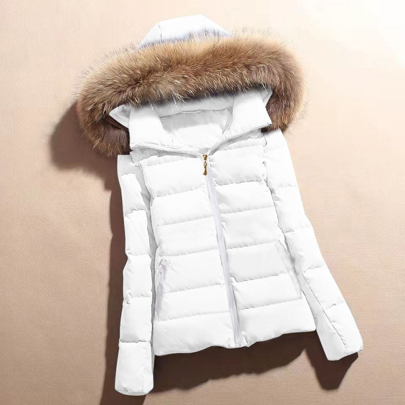 Krohn-e | Winterjacke mit Kunstfellkragen für Damen