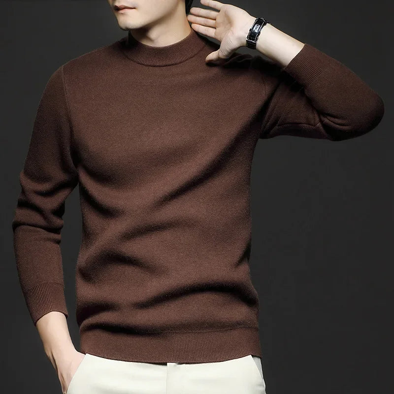 Krohn-e | Klassischer Strickpullover Rundhals Zeitloses und Elegantes Aussehen