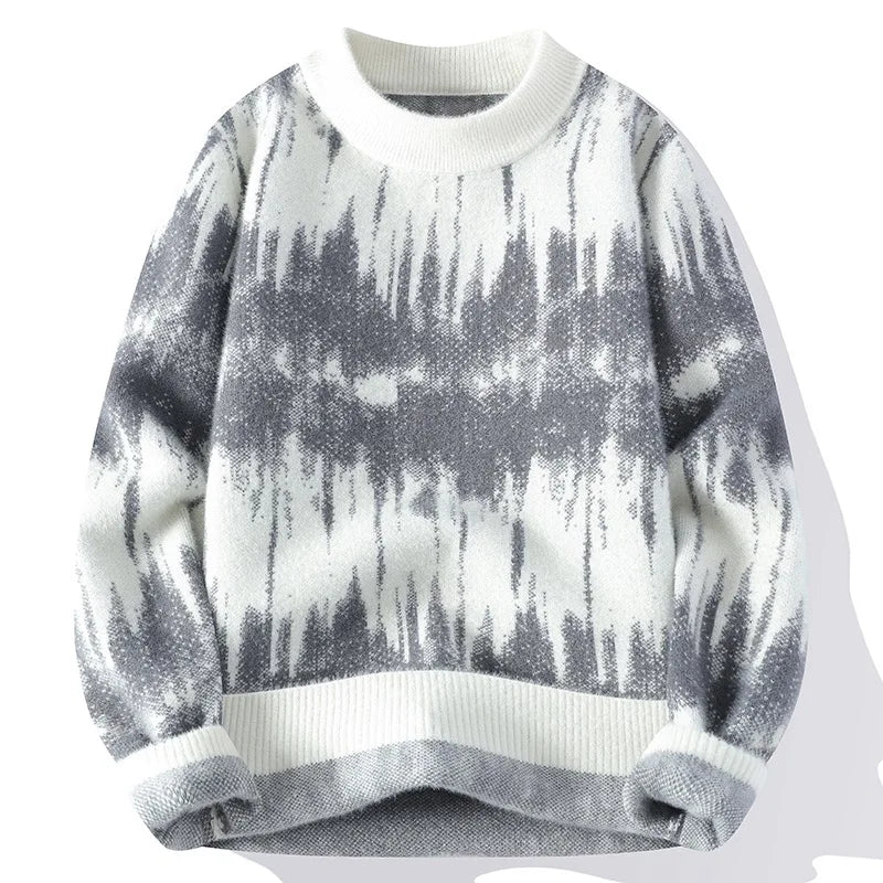 Krohn-e | Weiche Strickjacke mit Tie-dye-muster Trendy und Bequem Perfekt für Den Alltag