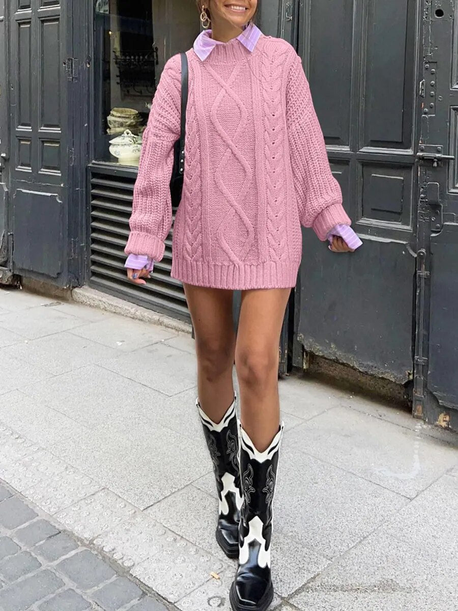 Geflochtener Pullover