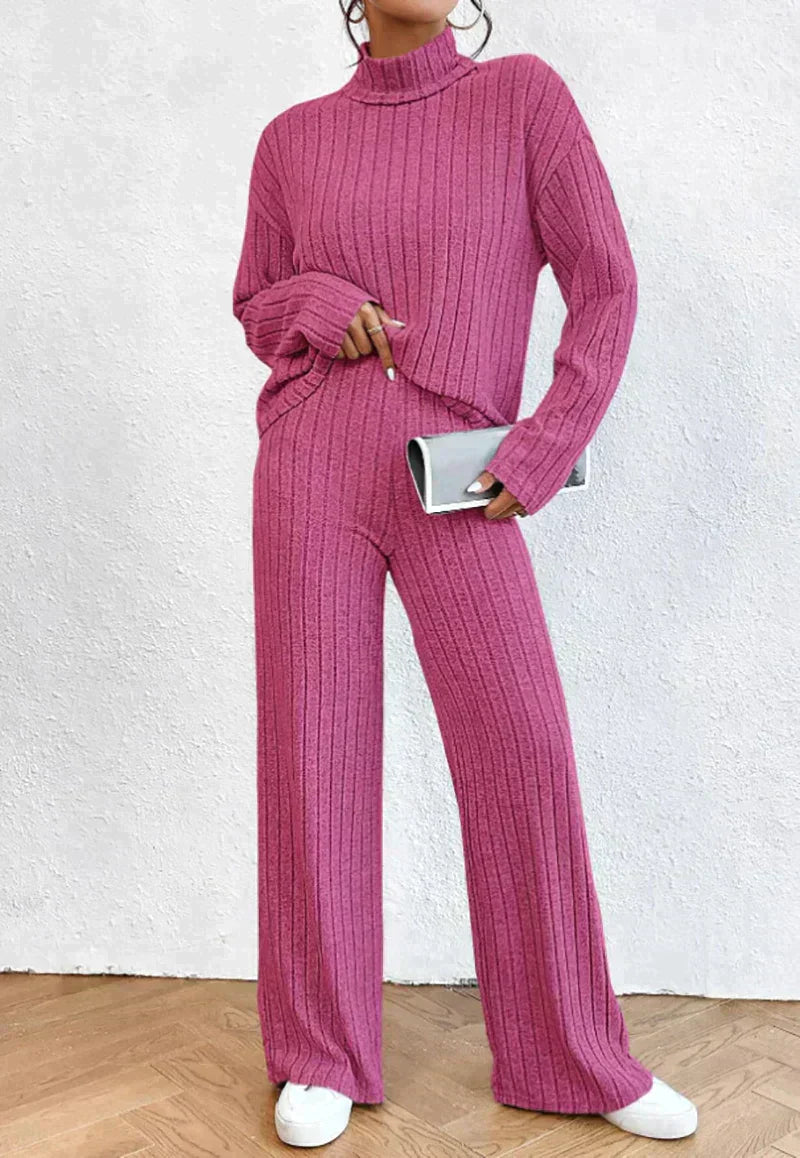 Krohn-e | Gestrickte Hose und Rollkragenpullover für Damen
