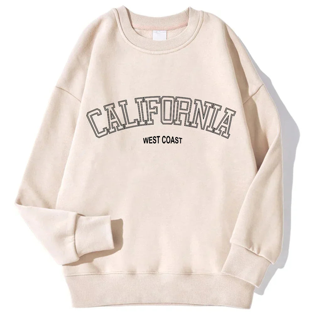 Trendiger Damen-Sweatshirt von Fudus mit Kalifornien Westküsten-Print