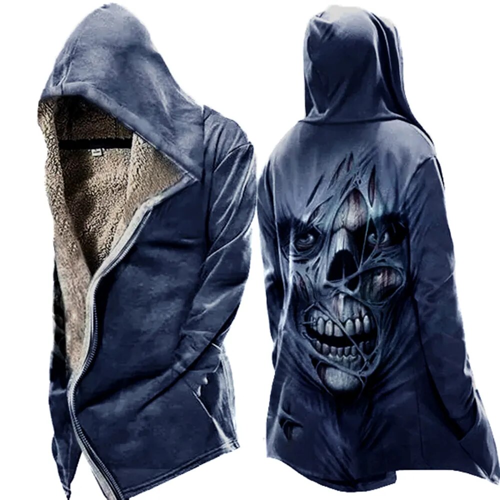 Ponara Fleecejacke mit Vintage-Schädel