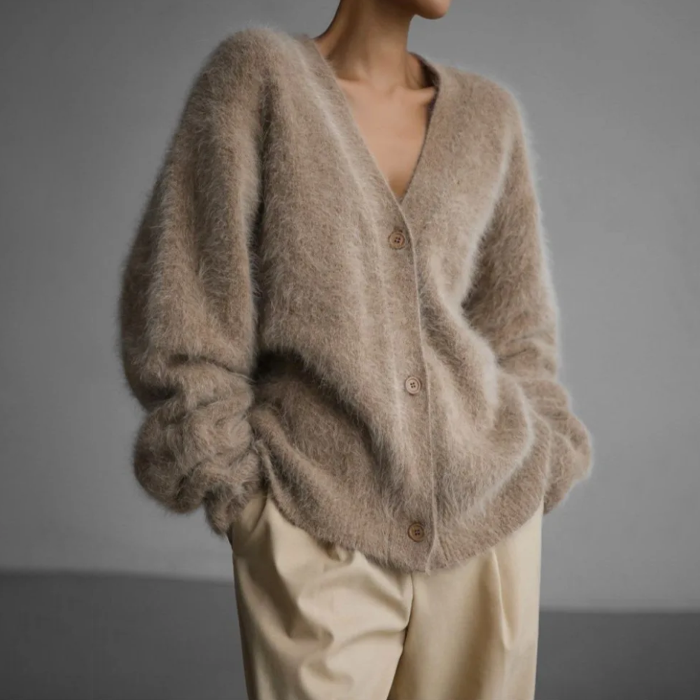 Clara Couture Collection: Luxurious Wool Cardigan