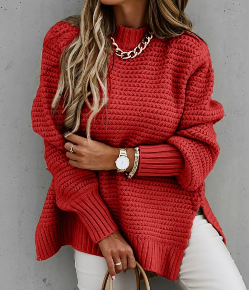 JASMINA:  Trendiger Strickpullover
