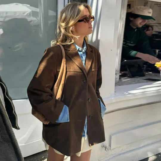 Krohn-e | Retro Braune Damenjacke