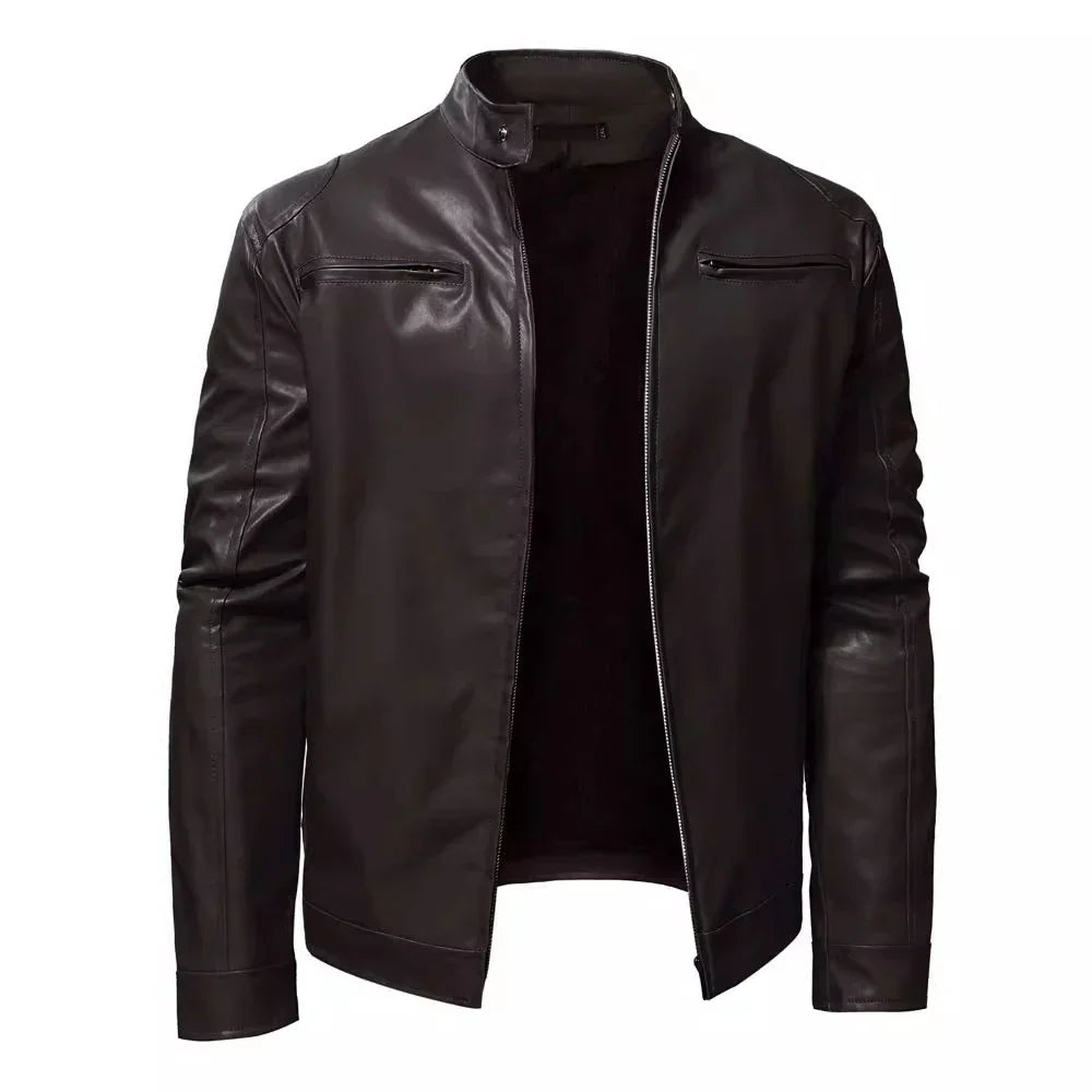 Krohn-e | Zeitlose Lederjacke mit Biker-Flair