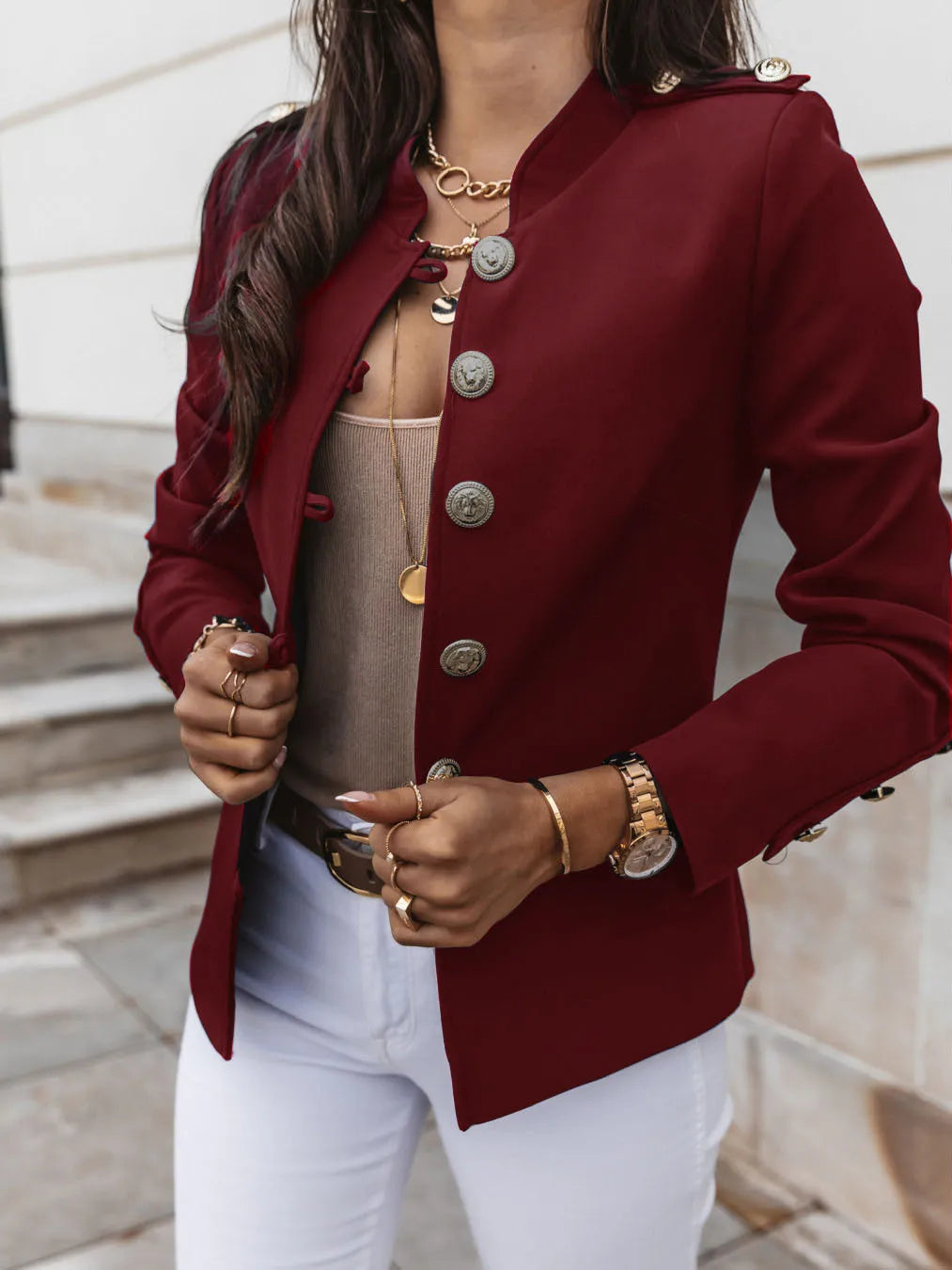 Eleganter Blazer mit Knöpfen von Avelena