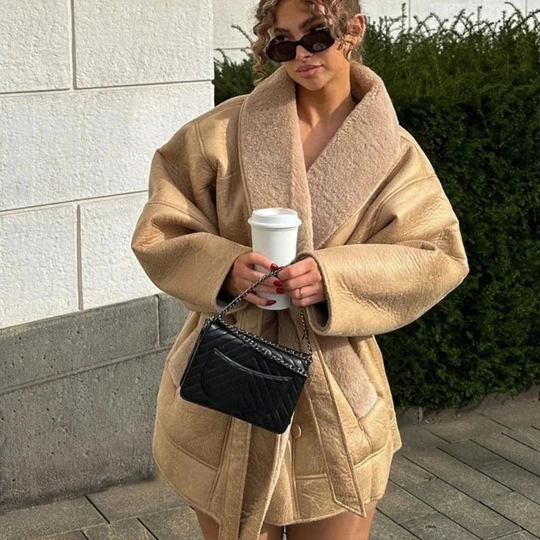 Krohn-e | Damenjacke aus Kunstfell - stilvolle Winterjacke