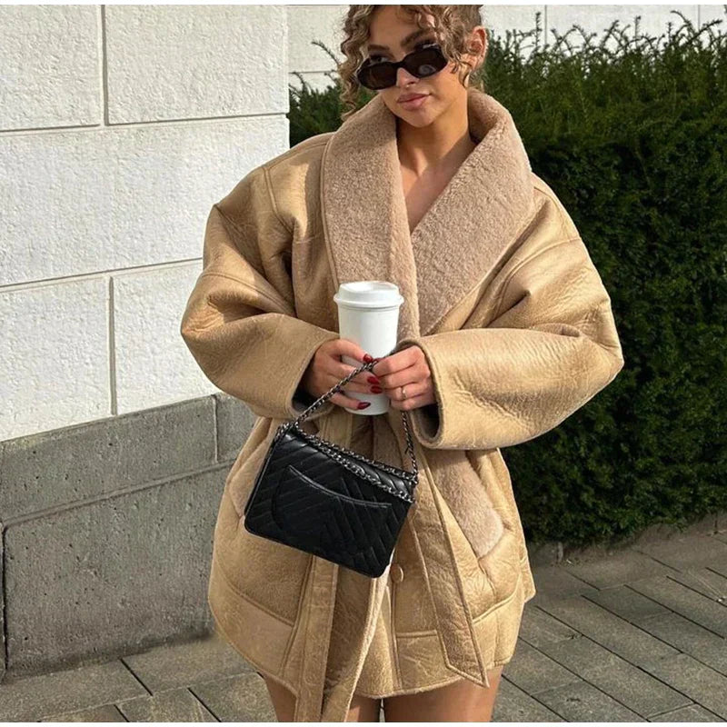 Krohn-e | Winterlederjacke mit Pelz