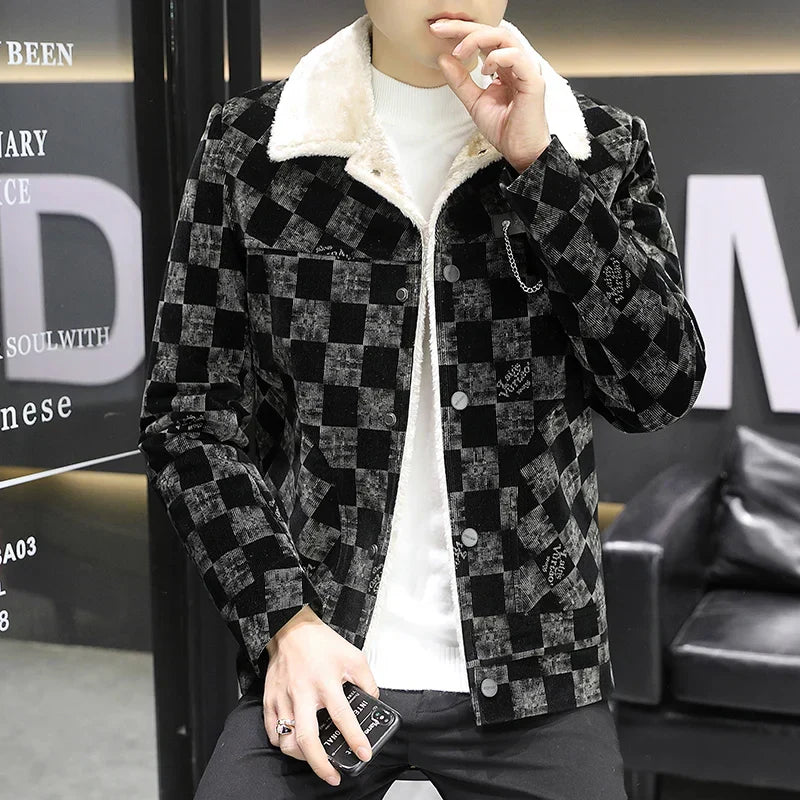 Krohn-e | Kariertes Cord-Jacke