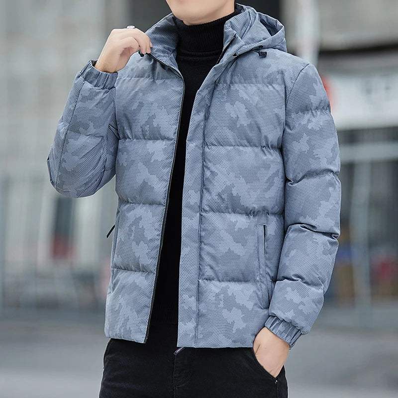 Moderne Herren Winterjacke in heller Farbe