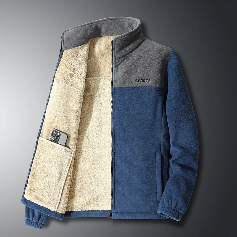 Krohn-e | Weiche Fleecejacke mit Taschen Polyester Sportlich und Warm