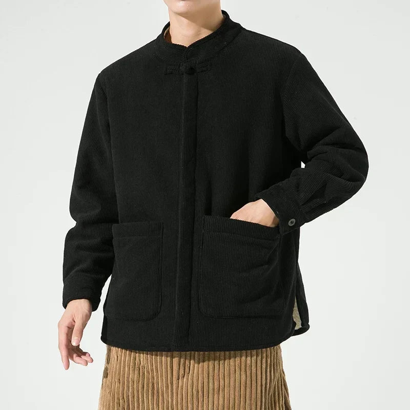 Krohn-e | Leichtes Cordjacke für Herren mit großen Taschen