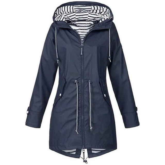 Krohn-e | Regenjacke wasserdicht mit Kapuze, atmungsaktiv, Parka für Outdoor