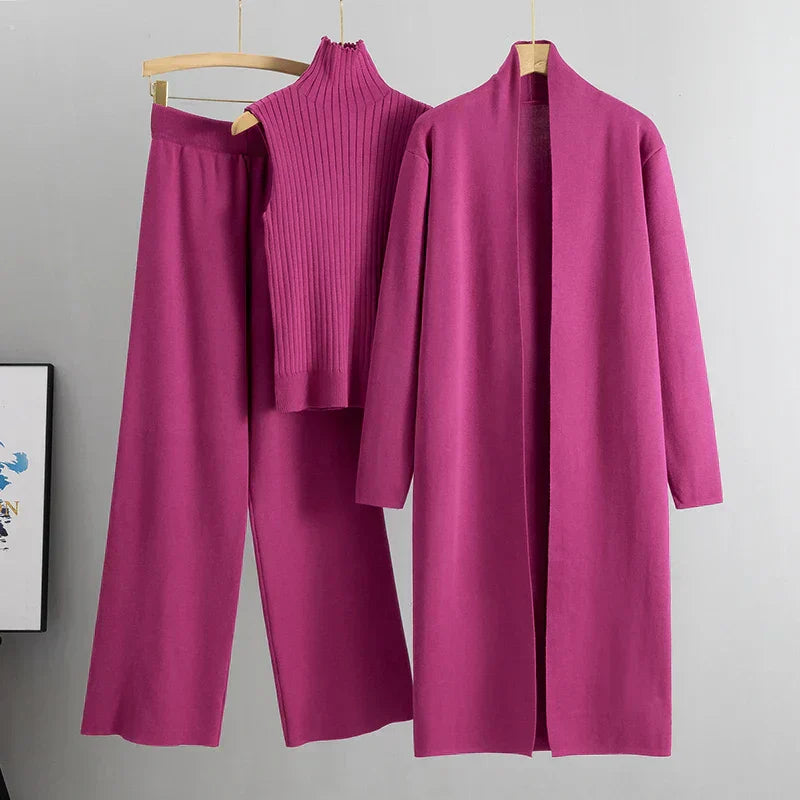 Krohn-e | delige gestrickte Set - stilvolle Damen Loungebekleidung
