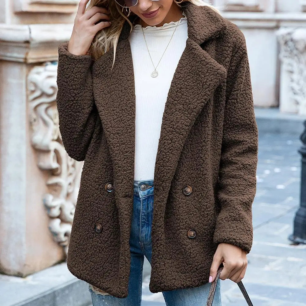 Krohn-e | Teddyjacke Braun Flauschig und Trendy