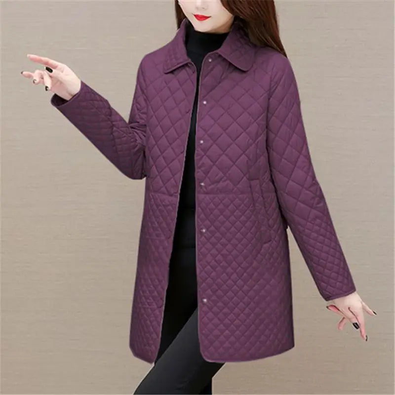Krohn-e | Damen Steppjacke Mit Karomuster