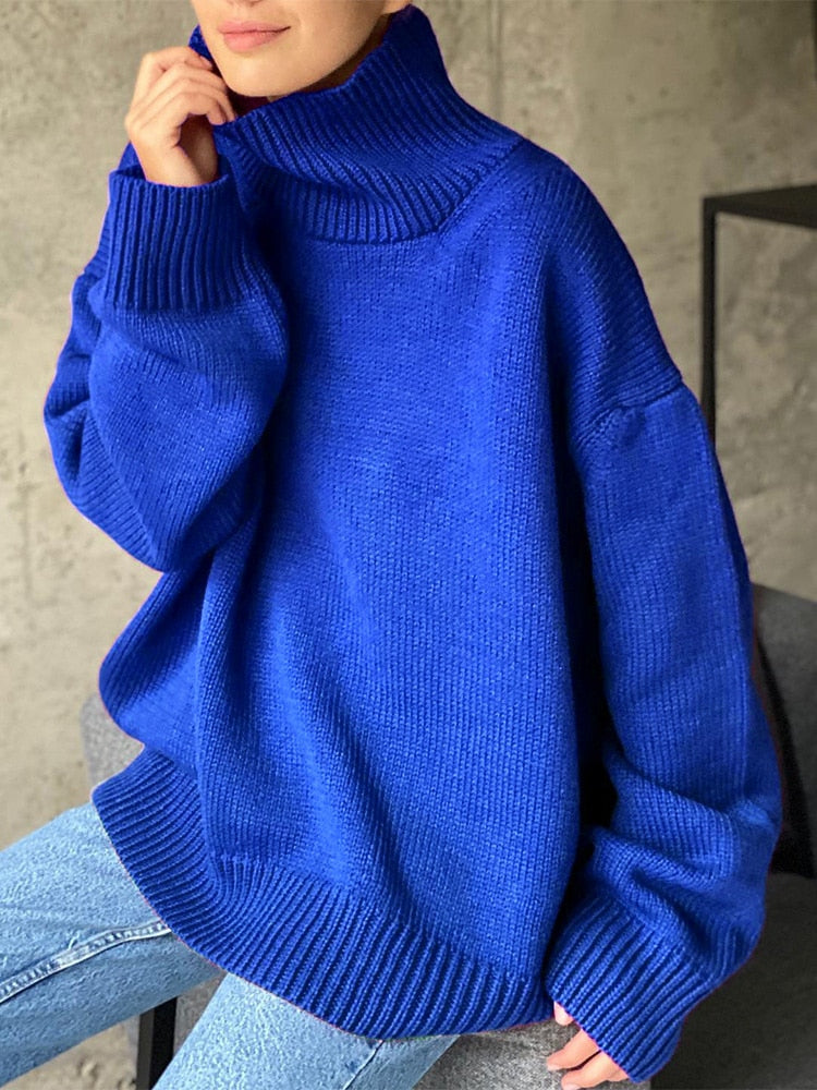 Krohn-e | Lässiger Lockerer Rollkragenpullover