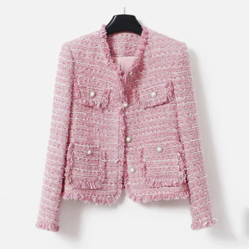Krohn-e | Jacke Aus Größem Tweed Herbst/Winter Socialite Quastendesign