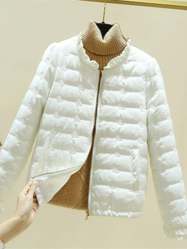 Krohn-e | Lässige Leichte Rüschensaumjacke