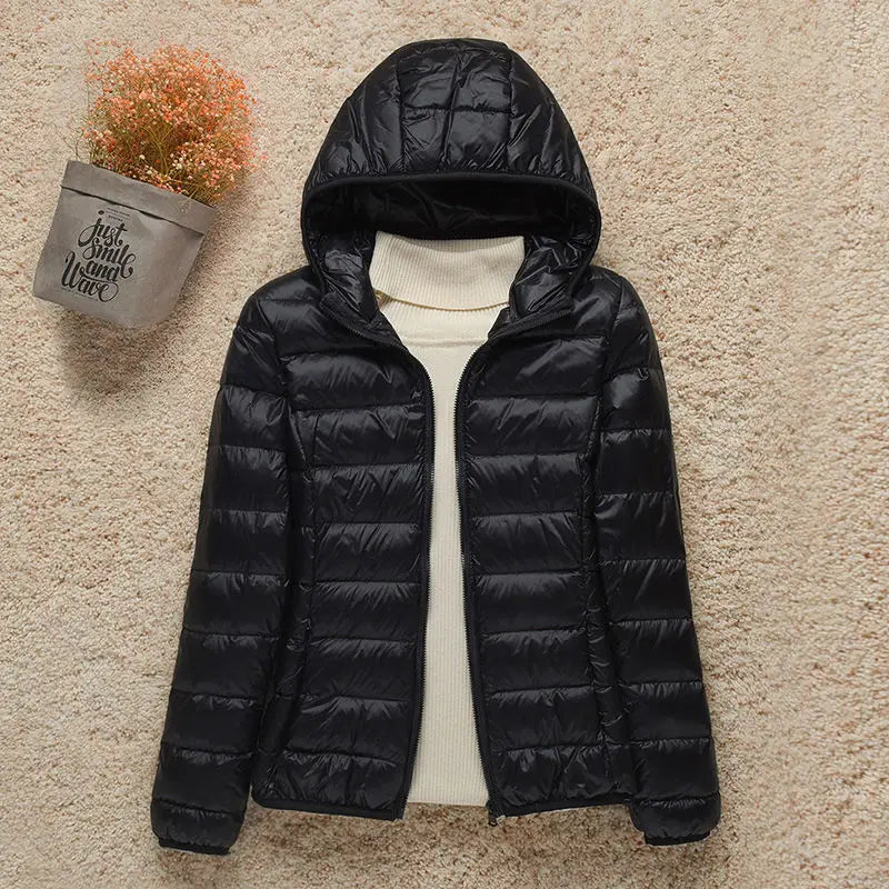 Krohn-e | Winterjacke mit Reißverschluss und Kapuze und Langen Ärmeln - Winter