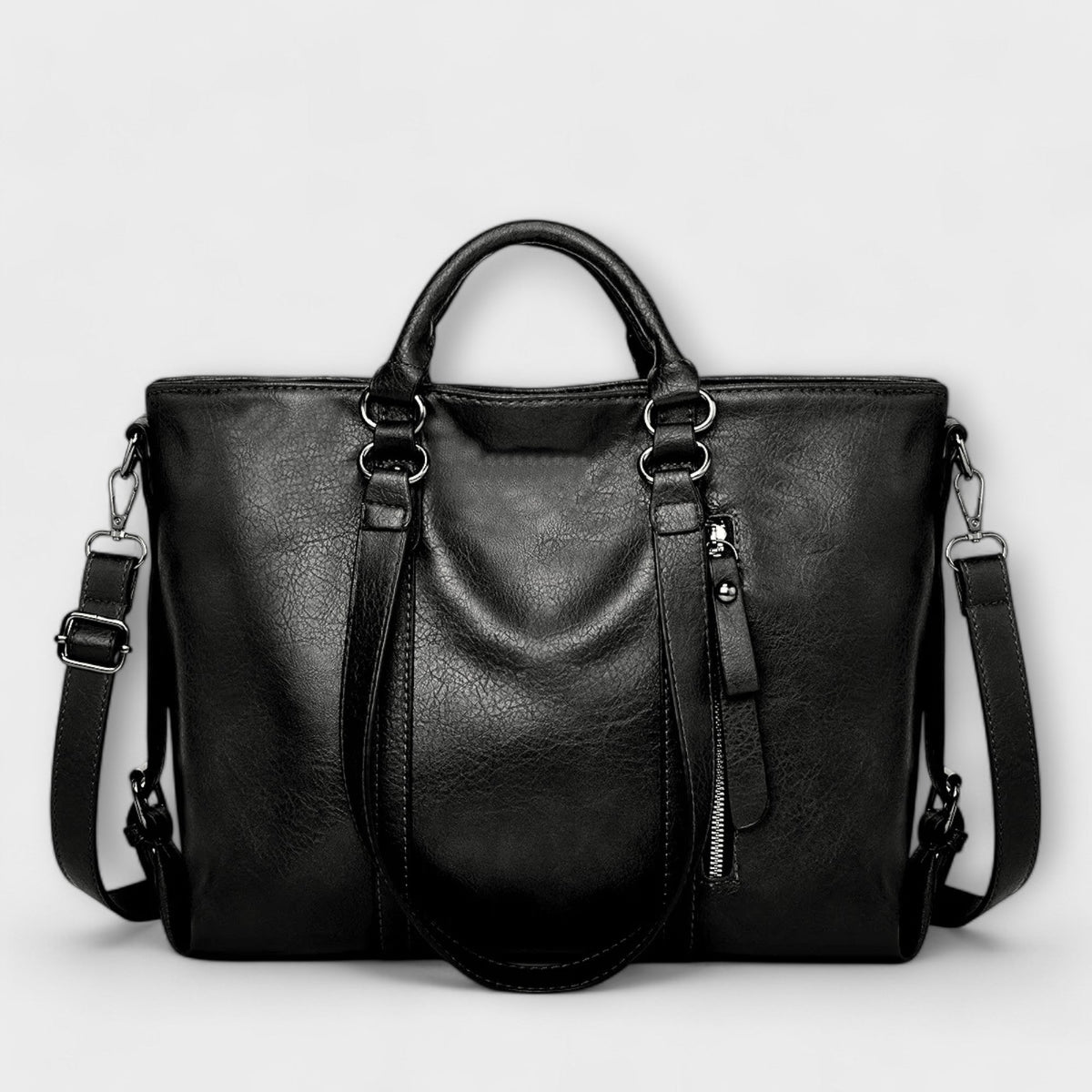 KROHN-E Damen Handtasche Strukturiert Funktional Büro