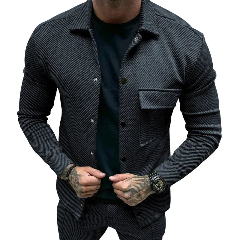 Krohn-e | Klassische Leichtgewicht Shirtjacke Polyester Moderner Komfort