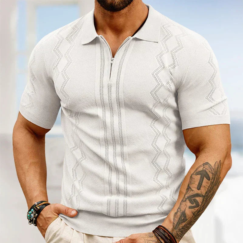 Stilvolles Polo-Shirt mit Reißverschluss – Tibor