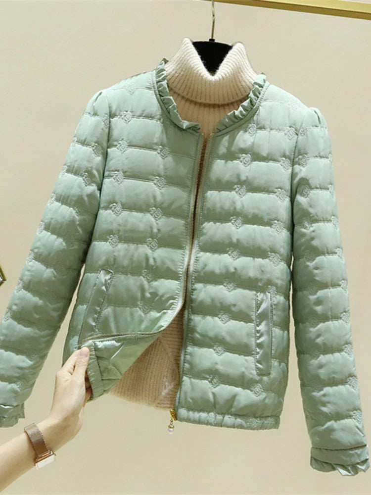 Krohn-e | Lässige Leichte Rüschensaumjacke