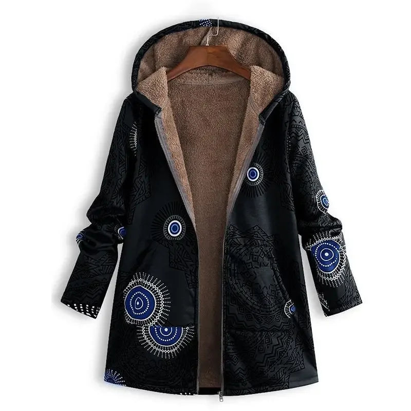 Krohn-e | Warmer Damenparka mit Stylischem Muster