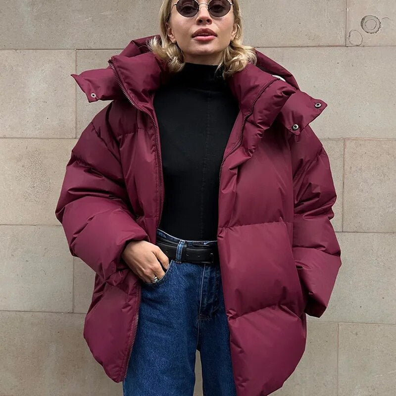 Krohn-e | Oversized Puff-Hoodie-Jacke