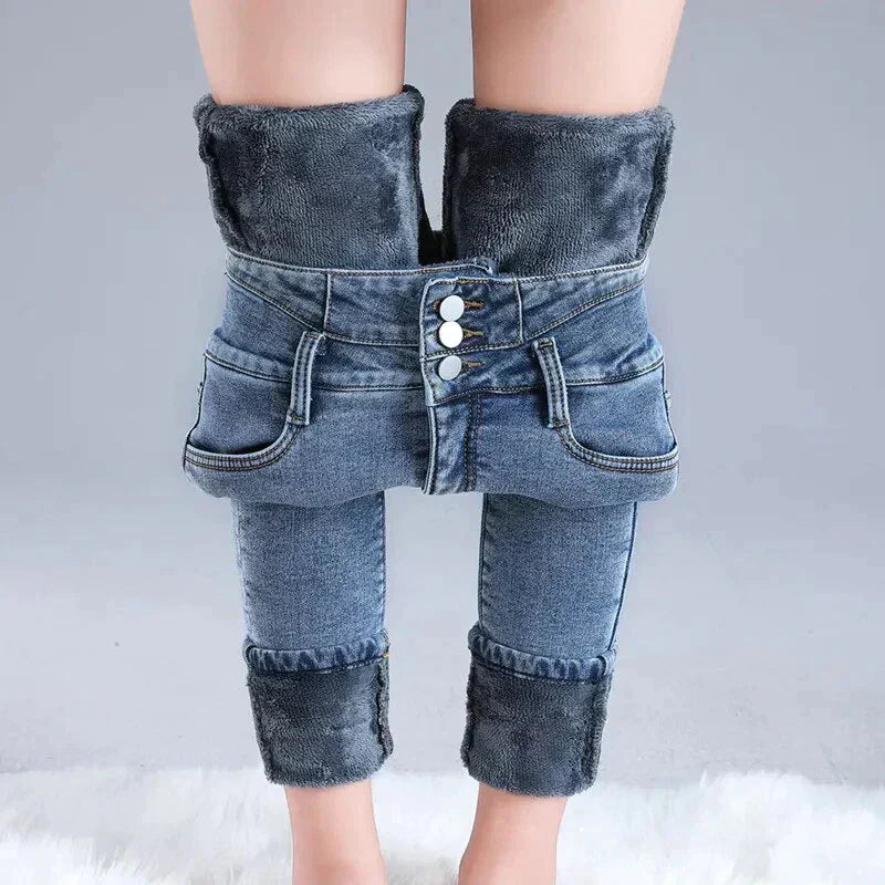 Fleece Jeans in Jasmine