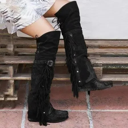 Krohn-e | Damenstiefel kniehoch