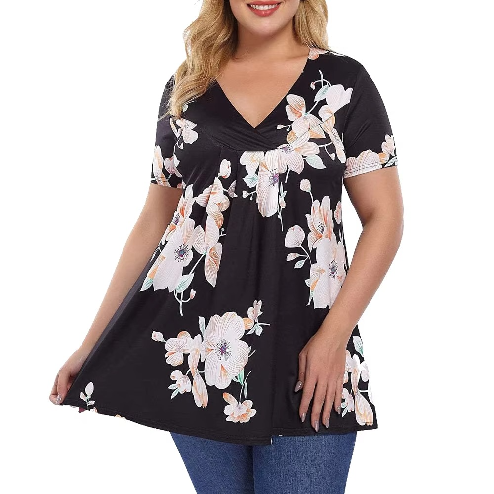 Roswitha® Damen Tunika mit Falten