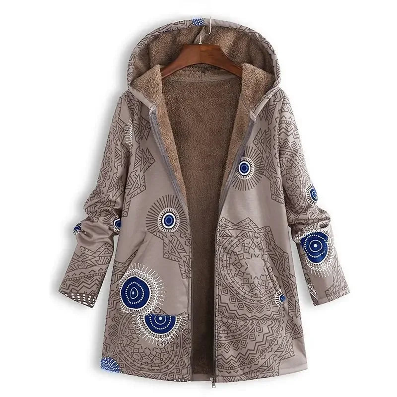Krohn-e | Warmer Damenparka mit Stylischem Muster